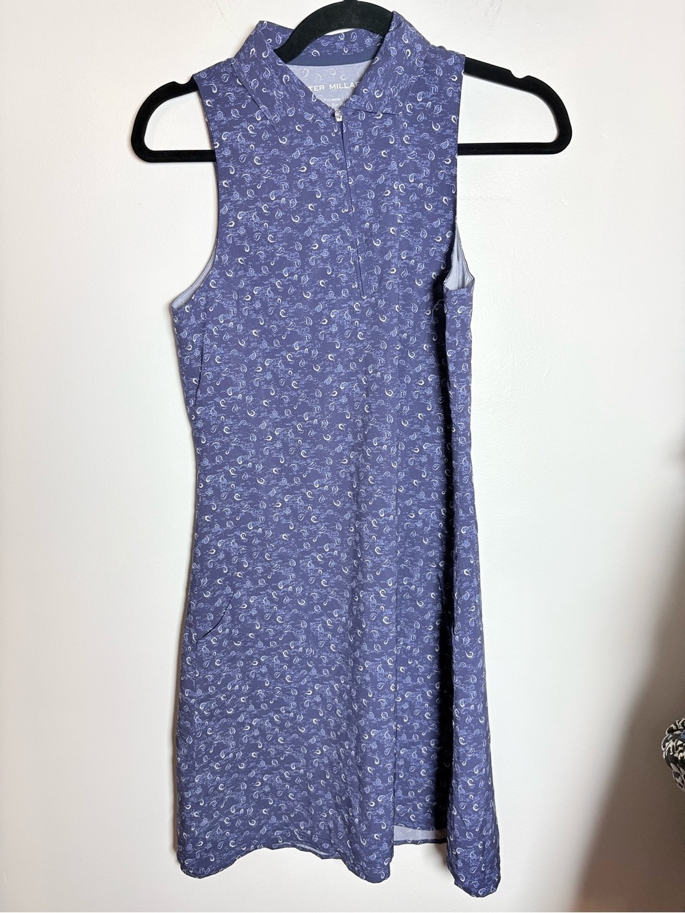 Peter Millar Sleeveless Purple Paisley Polo Dress